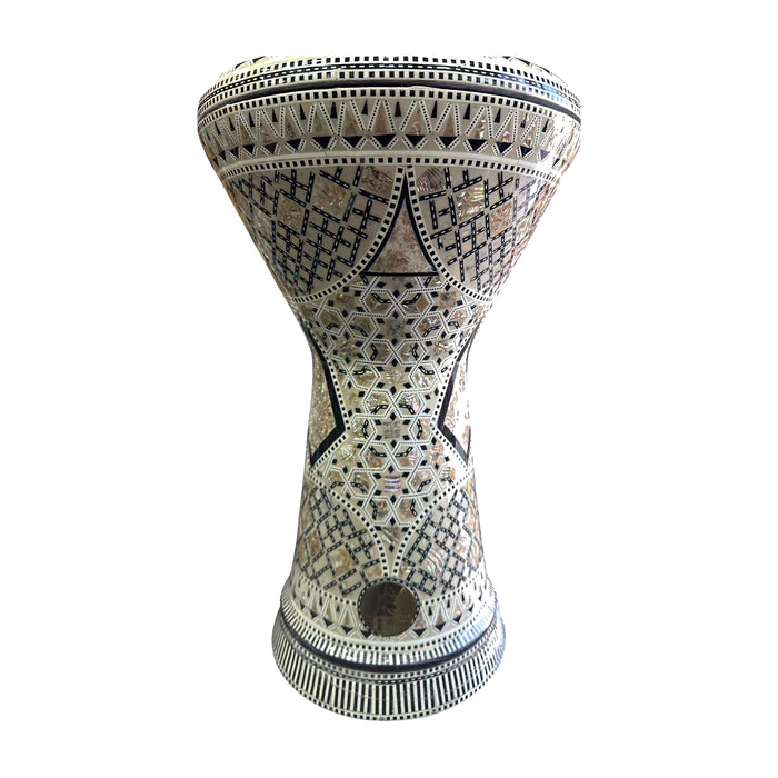 Mosaic Darbuka — Cream Arrow Panels & Star Lattice — Bob Music Store