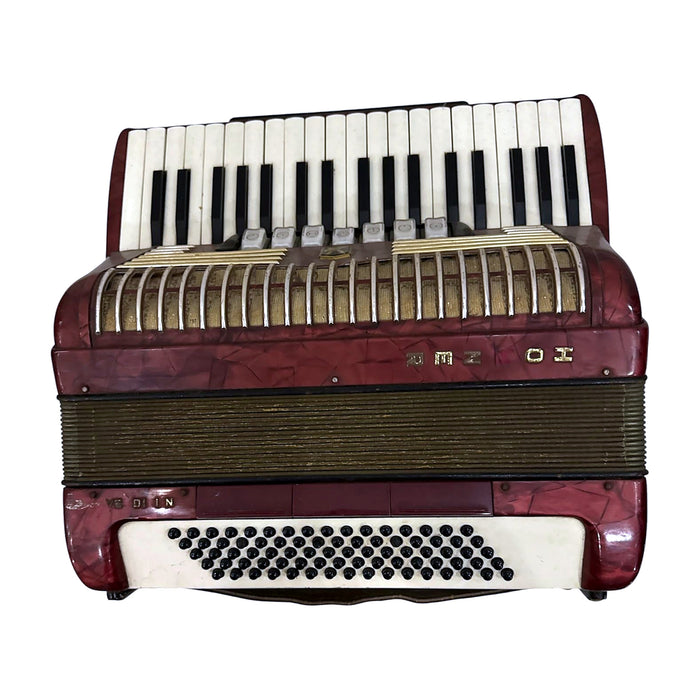 Hohner Verdi II N Piano Accordion — Burgundy Pearloid (Vintage) — Bob Music Store