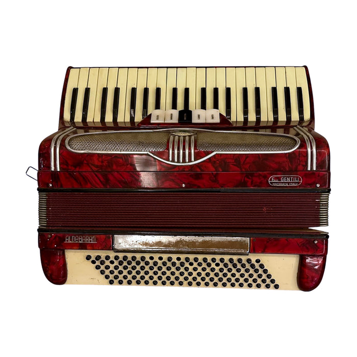 F.lli Gentili "Aldebaran" Piano Accordion — Red Pearloid (Vintage) — Bob Music Store