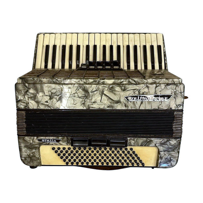 Weltmeister Stella Piano Accordion — Grey Marble, 120 Bass (Vintage) — Bob Music Store