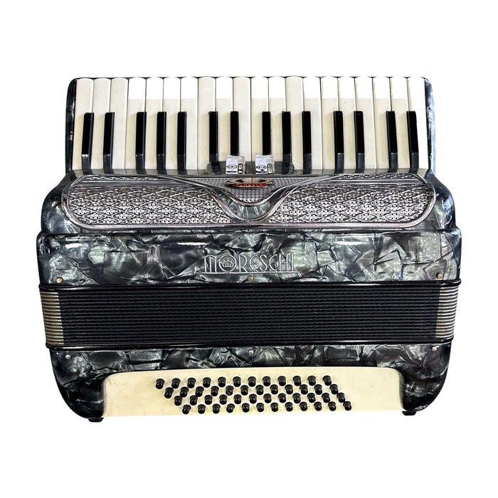 Moreschi Piano Accordion — Charcoal Marble, Mid-Size (Vintage) — Bob Music Store