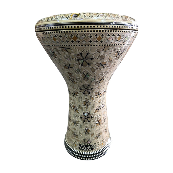 Mosaic Darbuka - Ivory Star Medallion Lattice — Bob Music Store