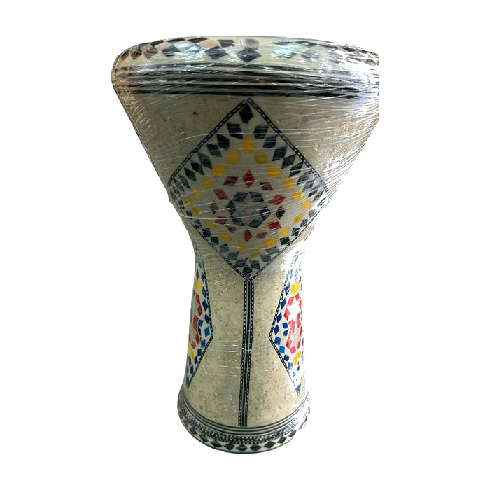 Mosaic Darbuka - Black, Yellow & Red Star Diamond Panels — Bob Music Store
