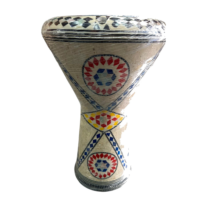 Mosaic Darbuka - Red, Blue & Yellow Star Medallions — Bob Music Store
