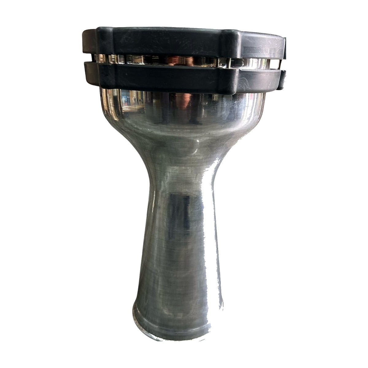 Plain Aluminum Darbuka - Brushed Silver, Bolt-Tuned — Bob Music Store