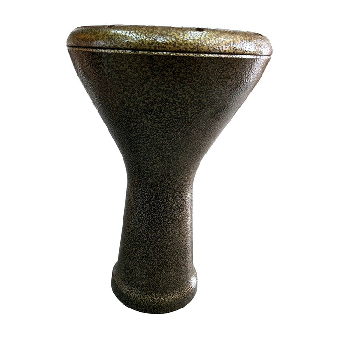Antique Hammered-Metal Darbuka - Pewter & Grey-Brown Speckle — Bob Music Store