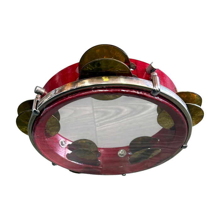 Unbranded Frame Drum (Riq) - Maroon Finish, Blank Head — Bob Music Store