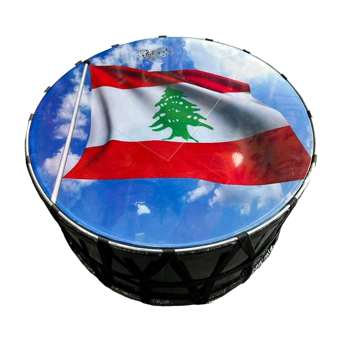 Unbranded Bass Drum (Tabl) - Lebanese Flag & Cedar Print, 18-20in — Bob Music Store