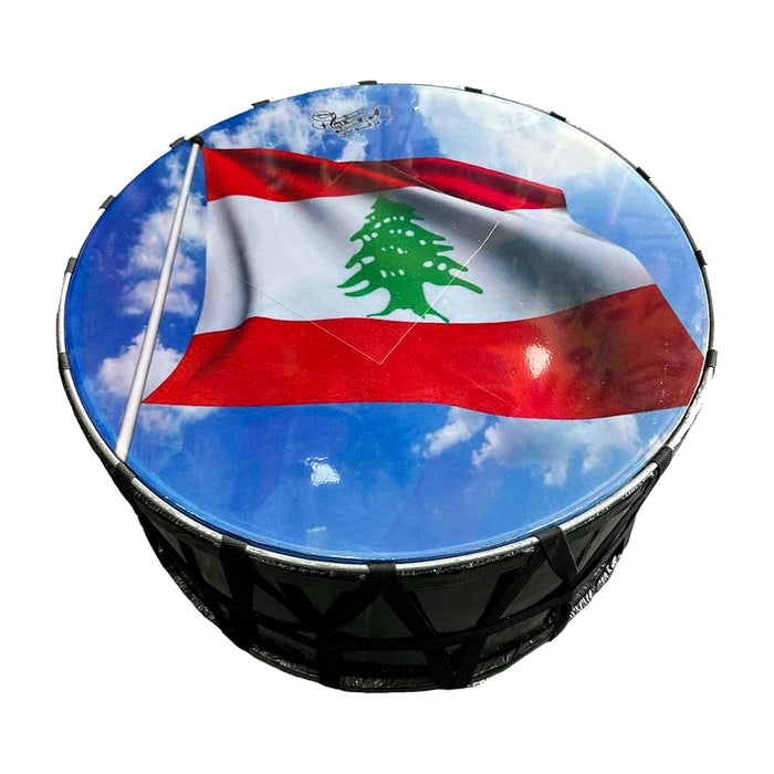 Unbranded Bass Drum (Tabl) - Lebanese Flag & Cedar Print, 18-20in — Bob Music Store