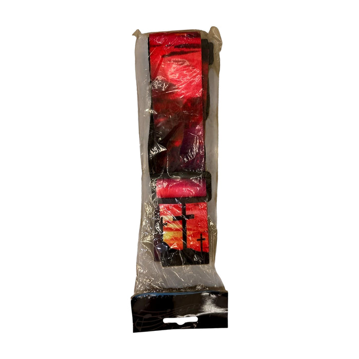 Guitar Strap — Sunset Gradient with Cross Silhouette Print — Bob Music Store