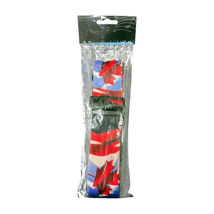 Guitar Strap — Canadian Flag Maple Leaf Print — Bob Music Store