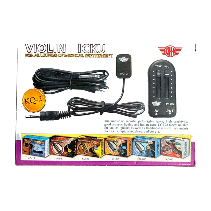 KQ-2 Violin & Instrument Piezo Pickup with Volume Control — Bob Music Store