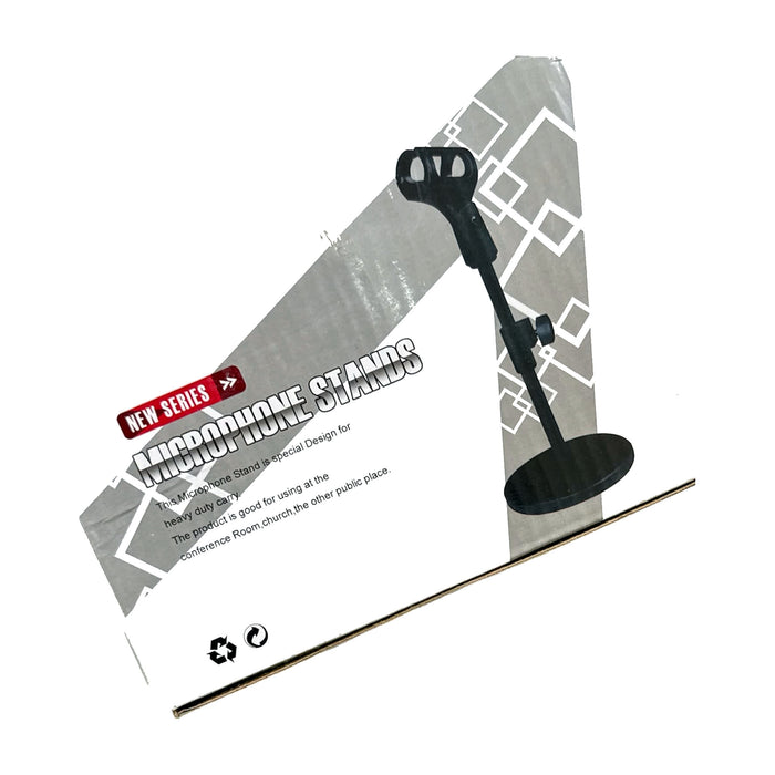 Microphone Floor Stand — Heavy Round Base, Boxed — Bob Music Store