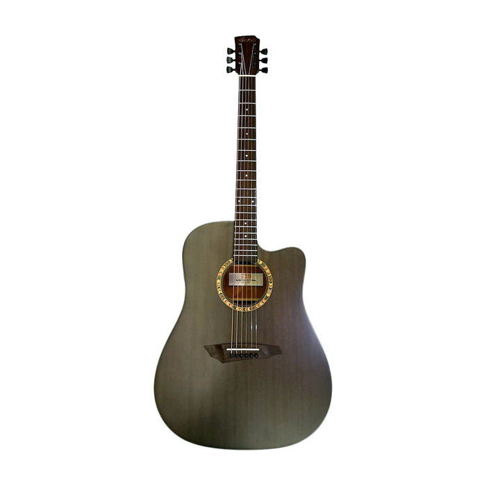 Diana 729 Vintage Design Acoustic Guitar — Matte Grey Cutaway Dreadnought — Bob Music Store