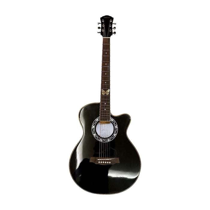 Kapok 0-27BK Acoustic Guitar — Black Auditorium, Butterfly Inlay — Bob Music Store