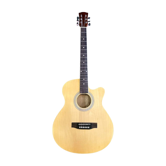 Folk Acoustic Guitar — Slim Cutaway, Natural (Unbranded) — Bob Music Store