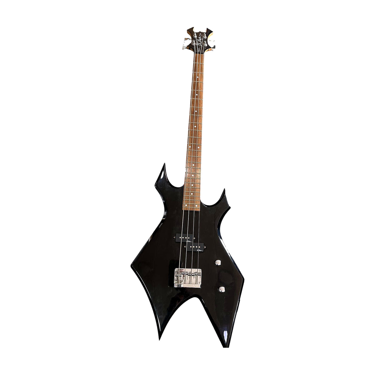 Warlock-Style Electric Bass — 4-String, Satin Black — Bob Music Store