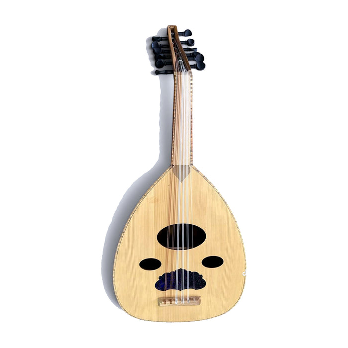 Handmade Oud — Blonde Top, Glitter Pickguard, Mahogany-Tone Bowl — Bob Music Store