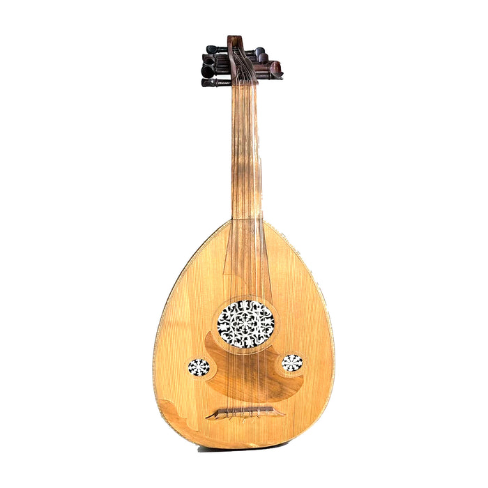 Vintage Oud — Oval Arabesque Rosette, Vine Marquetry Bowl — Bob Music Store