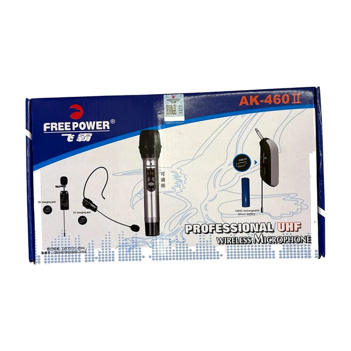 FreePower AK-460 II Wireless Microphone Combo Kit — Handheld, Lavalier & Headset — Bob Music Store