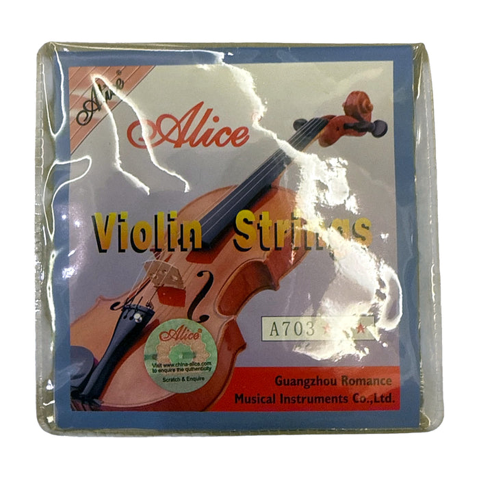 Alice A703 Violin String Set — Steel Core, Nickel Wound — Bob Music Store