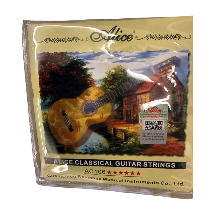 Alice AC106 Classical Guitar Strings — Clear Nylon, Silver Wound — Bob Music Store