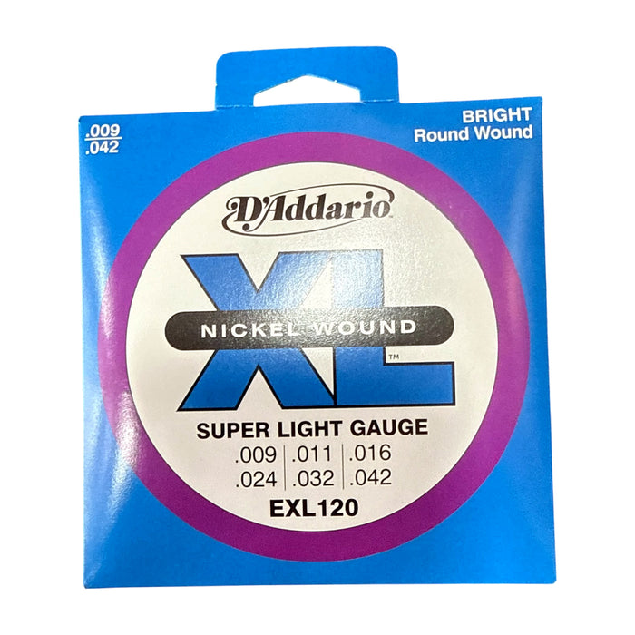 D'Addario EXL120 Electric Strings — Nickel Wound, Super Light .009-.042 — Bob Music Store