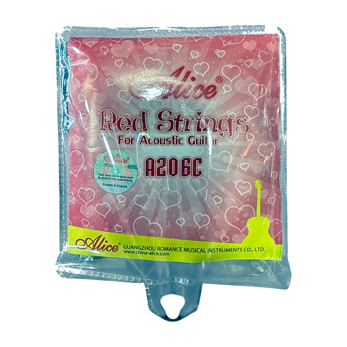 Alice A206C Acoustic Strings — Red Coated — Bob Music Store