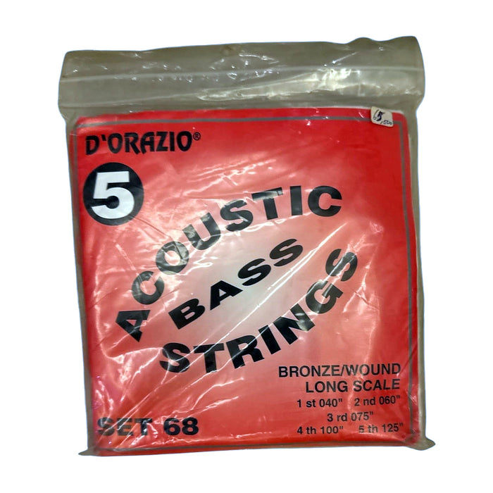 D'Orazio Set 68 Acoustic Bass Strings — 5-String, Bronze Wound — Bob Music Store