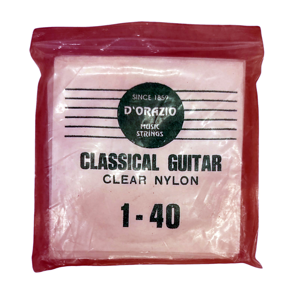 D'Orazio 1-40 Classical Guitar Strings — Clear Nylon, Full Set — Bob Music Store