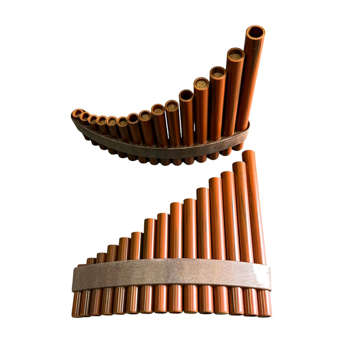 Pan Flute Pair — Curved Bamboo, Student Sizes — Bob Music Store