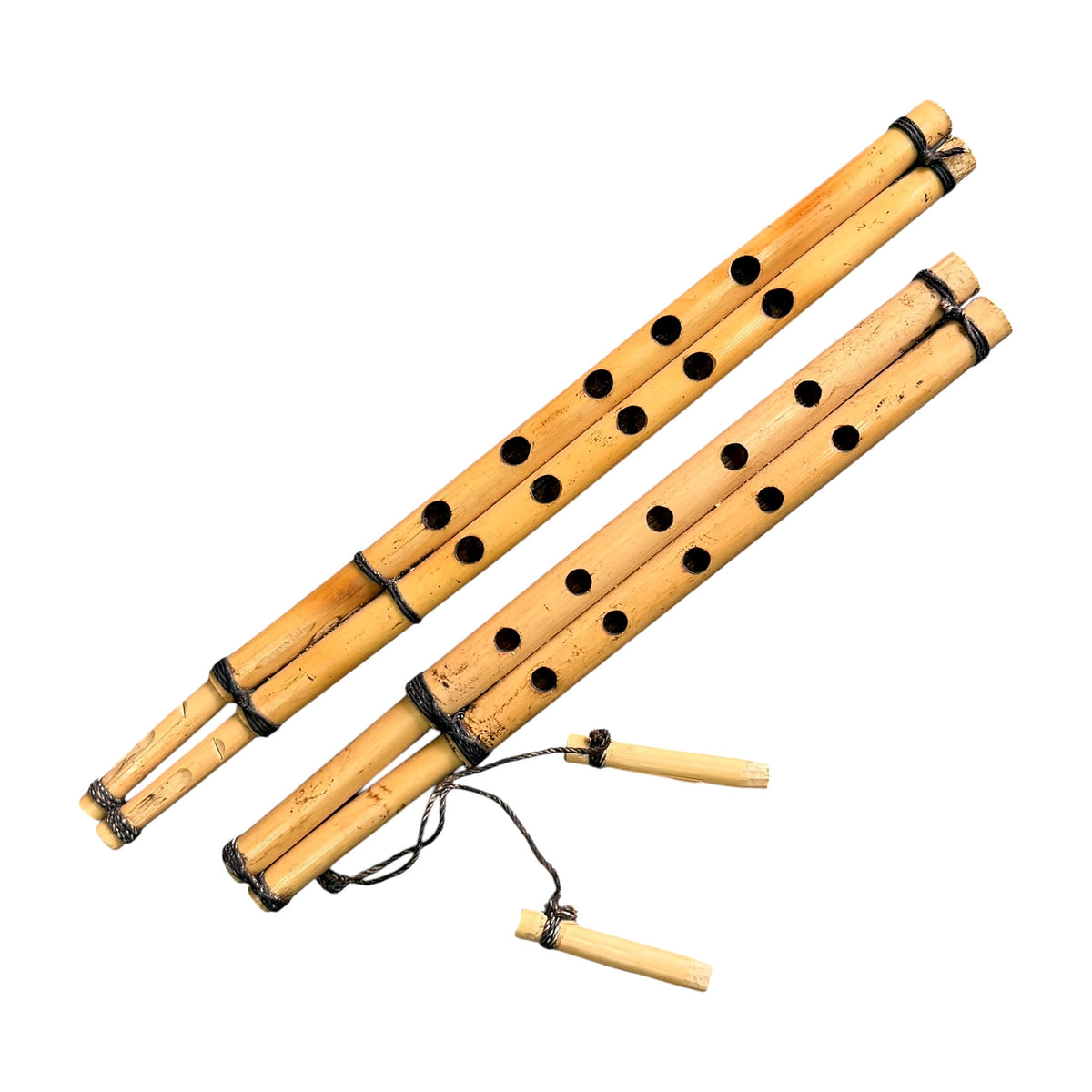 Bamboo Ney Flutes with Fitted Mouthpieces — Pair — Bob Music Store