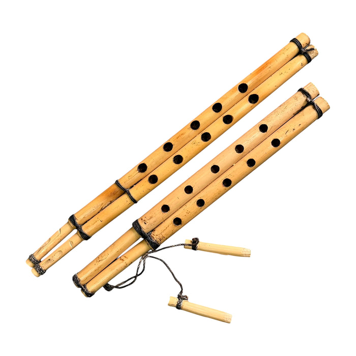 Bamboo Ney Flutes with Fitted Mouthpieces — Pair — Bob Music Store