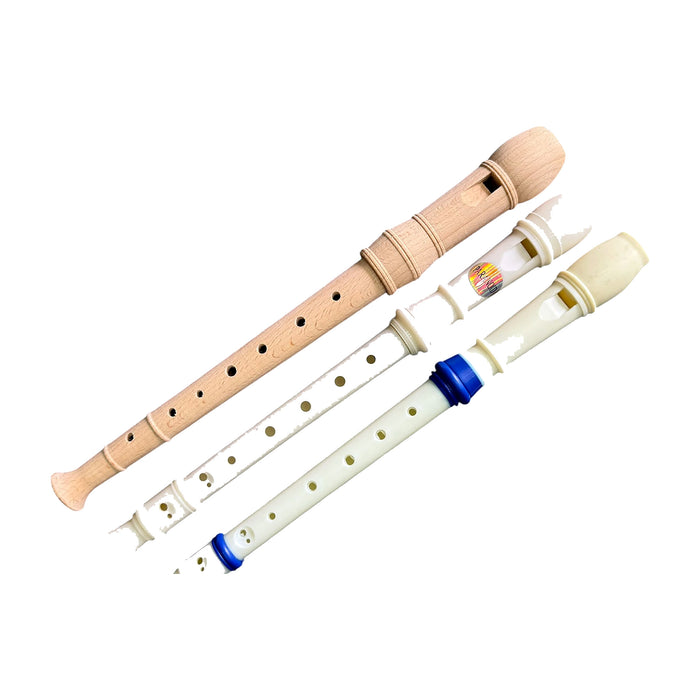 Soprano Recorders in C — Cream, Three-Piece (Set of 3) — Bob Music Store